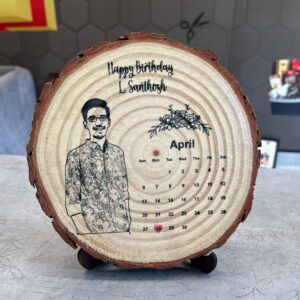 8 Inch Natural wooden slice frame